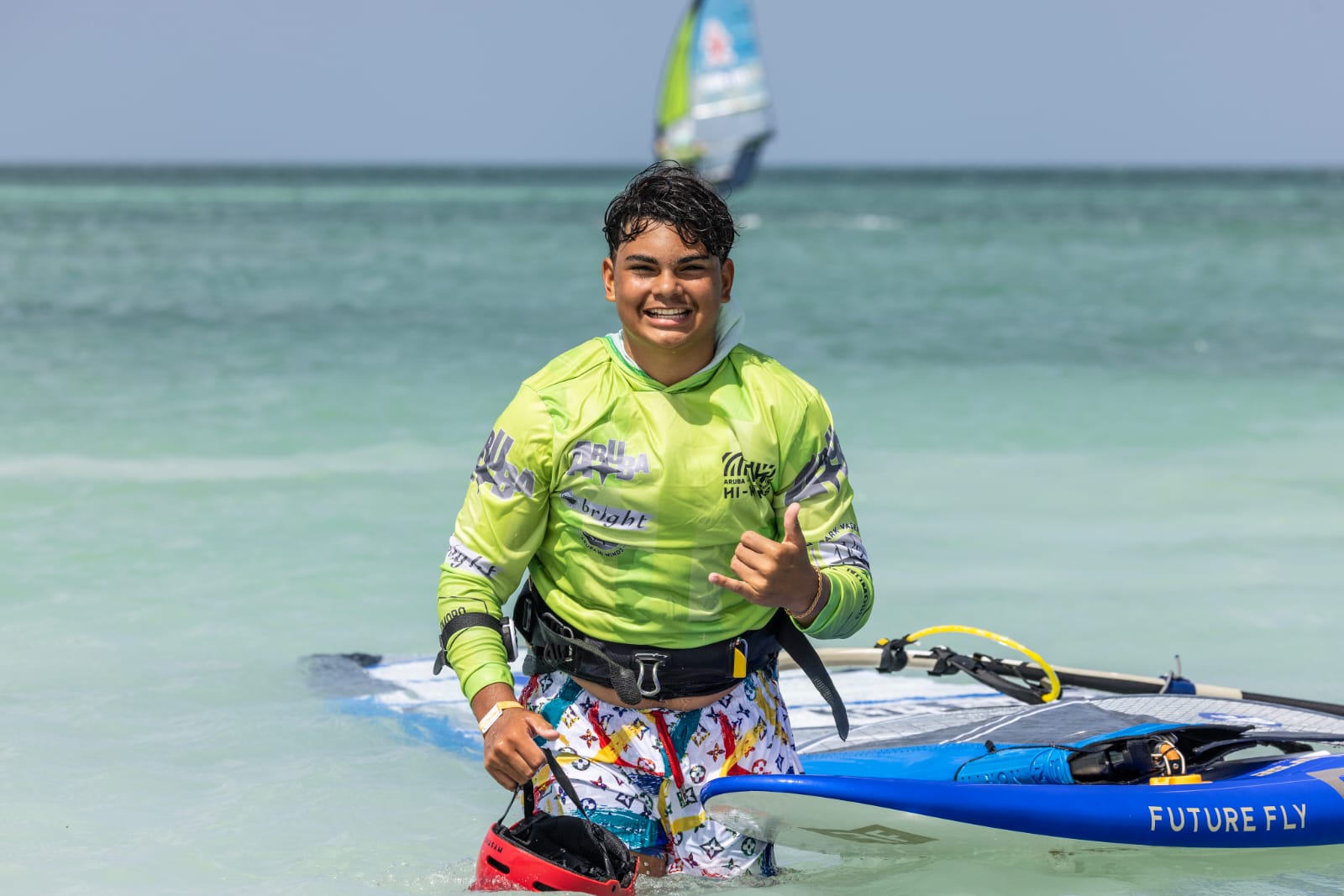 Athlete leaving the water